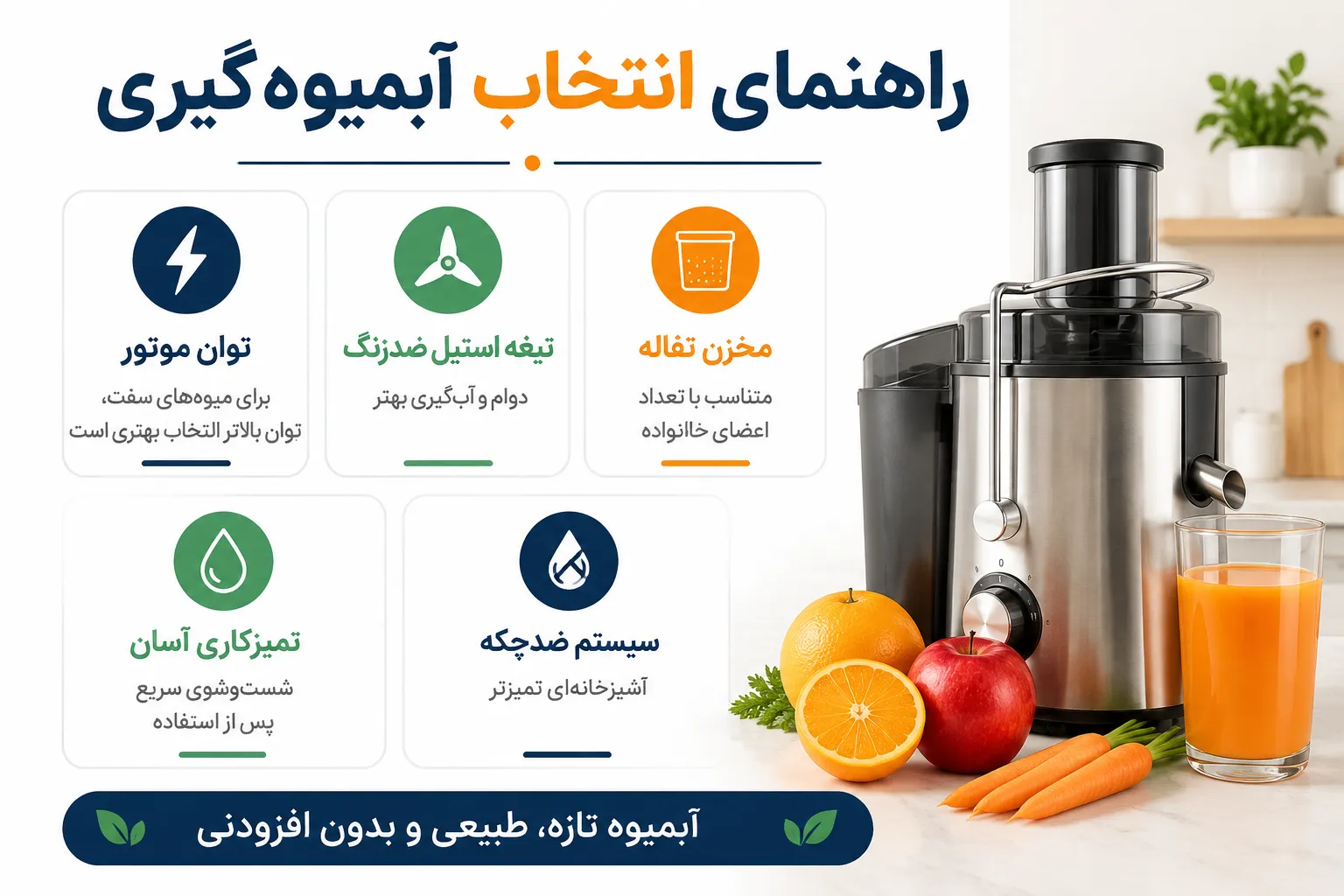 راهنمای خرید آبمیوه گیر